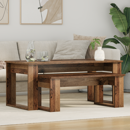 Coffee Table Set 2 pcs Old Wood Engineered Wood