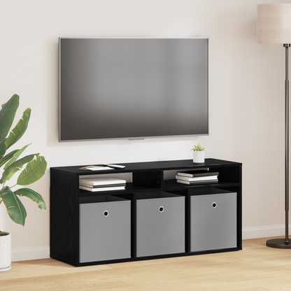 Lowboard with Drawer Black Oak 102 x 32 x 48.5 cm