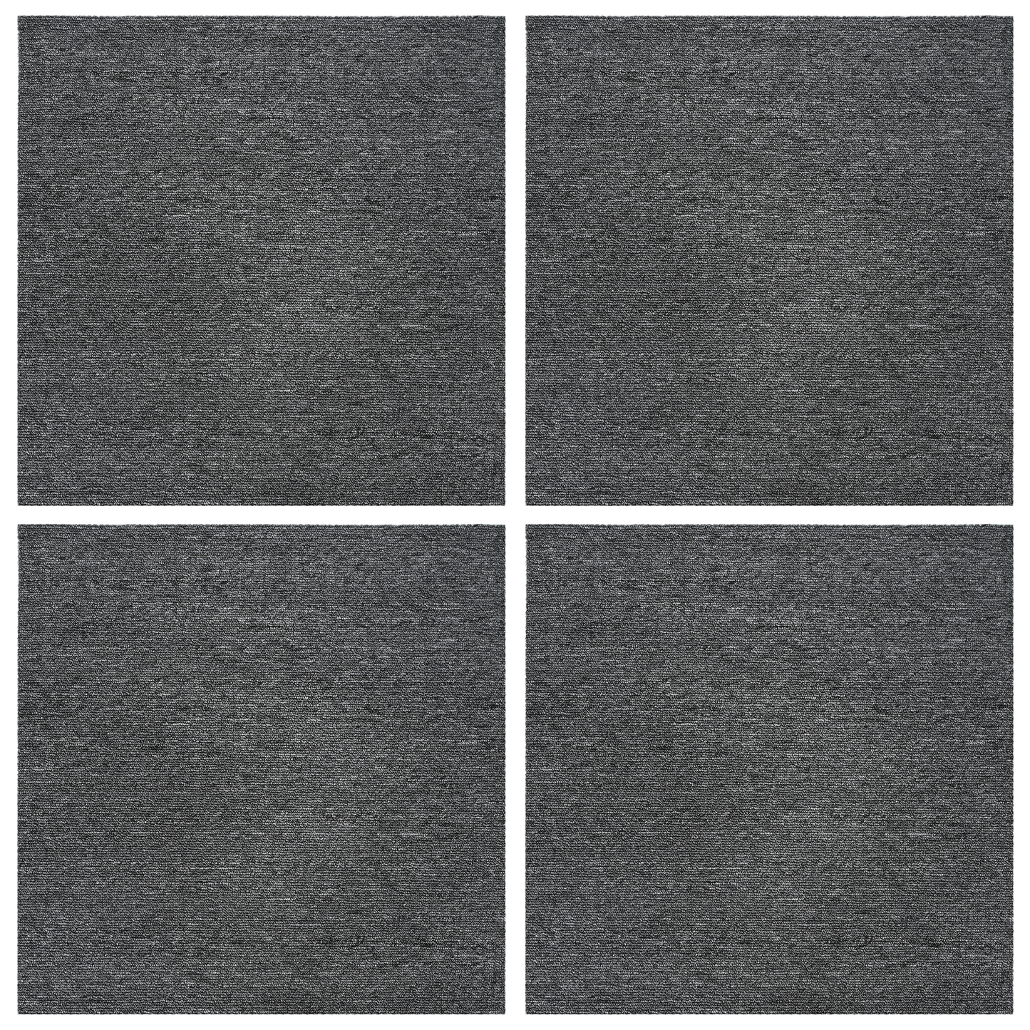 Carpet Tile Medium Grey 50 x 50 cm 4 pcs PP and Bitumen
