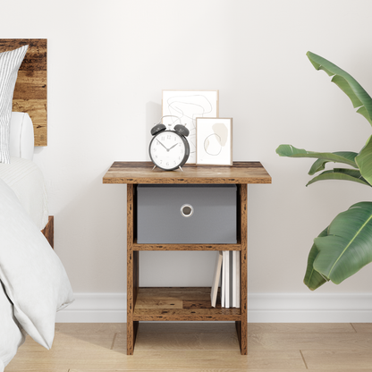 Bedside Table Old Wood 41 x 40 x 45 cm Engineered Wood