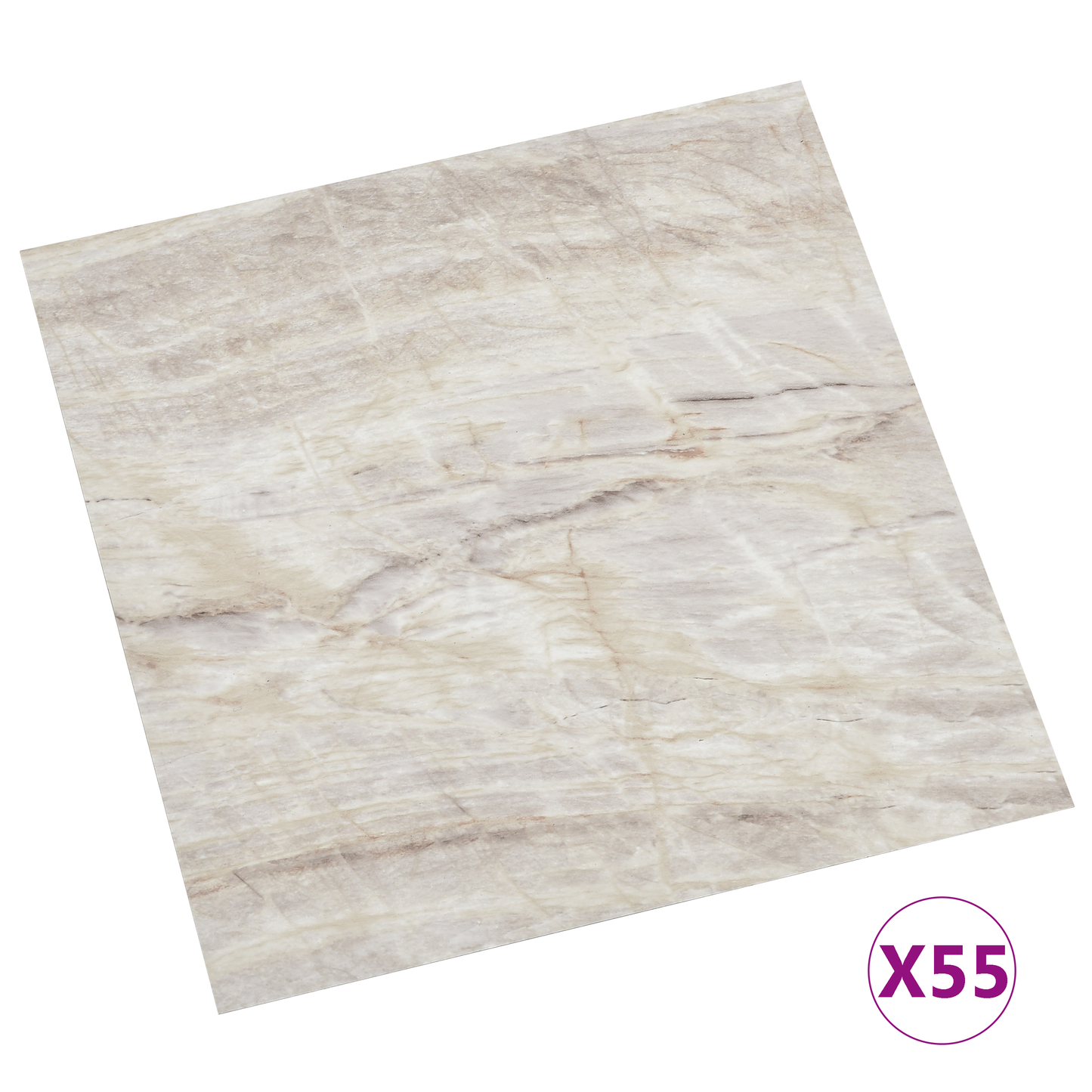 Flooring Planks 5.11 m² 55 pcs PVC Brown and Beige