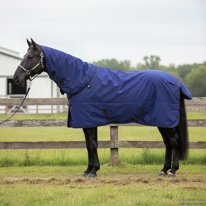 Horse Blanket Full Navy Blue 75 cm Polyester