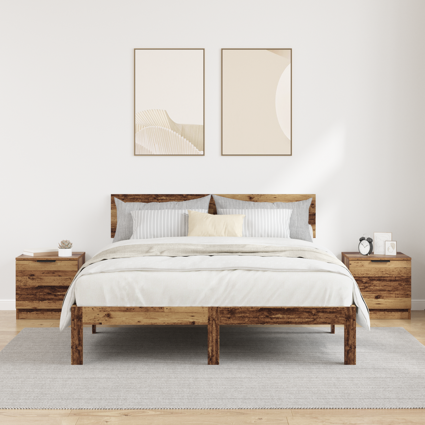 Bed Cabinet 2 pcs Old Wood 40 x 39 x 40cm Engineered Wood