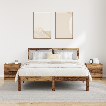 Bed Cabinet 2 pcs Old Wood 40 x 39 x 40cm Engineered Wood