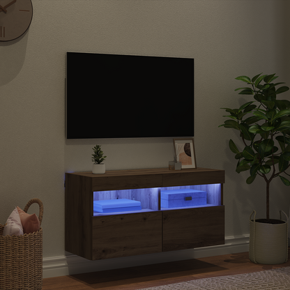 TV Wall Cabinet Artisan Oak 80 x 30 x 40 cm Engineered Wood
