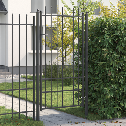 Fence Gate HORST 100 x 175 cm Metal Black Lockable