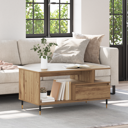 Coffee Table Artisan Oak 90 x 49 x 45 cm Engineered Wood