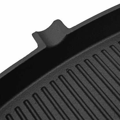 Grill Pan with Wooden Handle Cast Iron 20x20 cm