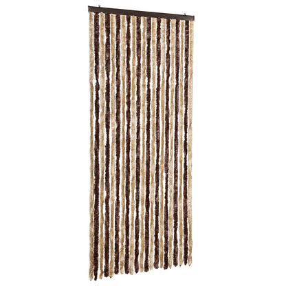 240571 vidaXL Insect Curtain Beige and Light Brown 90x220 cm Chenille