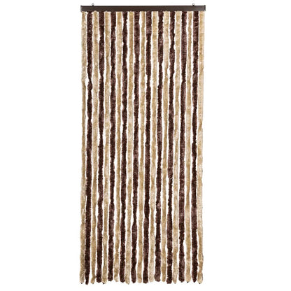 240571 vidaXL Insect Curtain Beige and Light Brown 90x220 cm Chenille