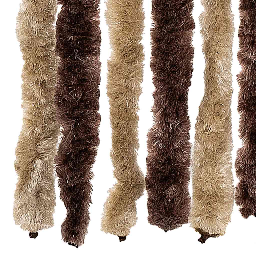 240571 vidaXL Insect Curtain Beige and Light Brown 90x220 cm Chenille