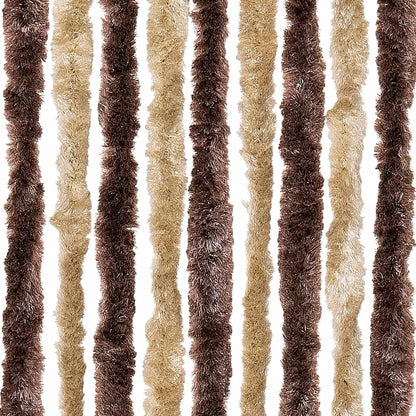 240571 vidaXL Insect Curtain Beige and Light Brown 90x220 cm Chenille