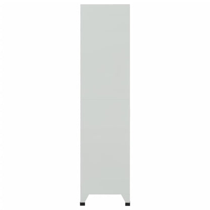 Locker Cabinet with 6 Compartments Steel 90x45x180 cm Grey