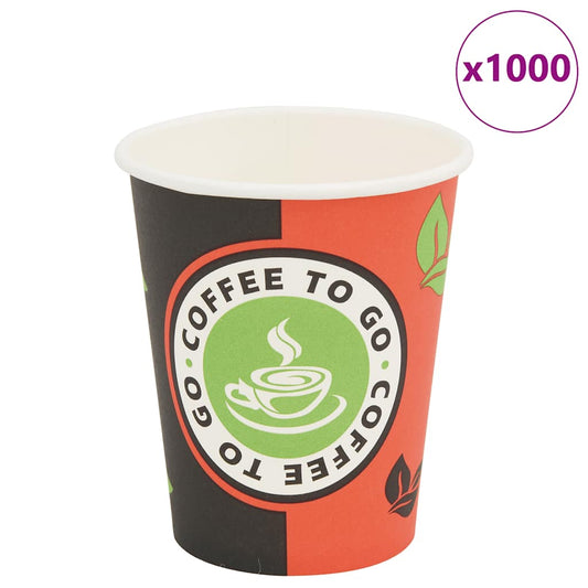 30085 vidaXL 1000 pcs Disposable Coffee Cups Paper 240 ml (8 oz)