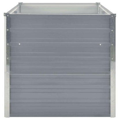 Raised Garden Bed 160x80x77 cm Galvanised Steel Grey