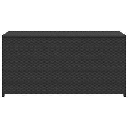 Garden Storage Box Black 120x50x60 cm Poly Rattan