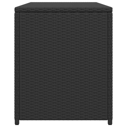 Garden Storage Box Black 120x50x60 cm Poly Rattan