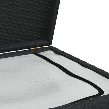 Garden Storage Box Black 120x50x60 cm Poly Rattan