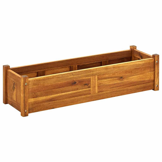 Raised Bed | Brown | Acacia wood | 100x30x25 cm | Durable | Raised Bed