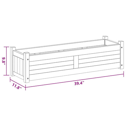 Raised Bed | Brown | Acacia wood | 100x30x25 cm | Durable | Raised Bed