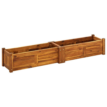 Raised Bed | Brown | Acacia Wood | 150x30x25 cm | Durable