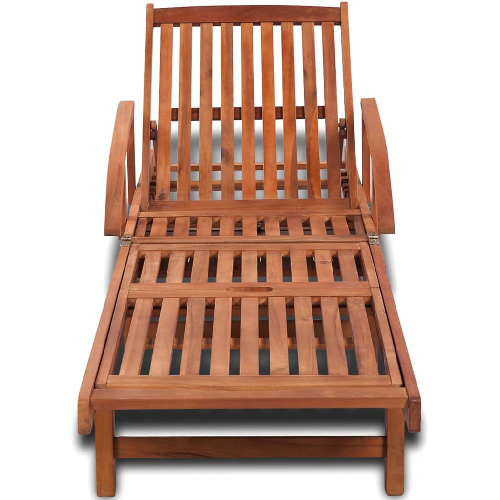 Sun Lounger | Natural wood | Solid Acacia wood | 200 x 68 x 83 cm