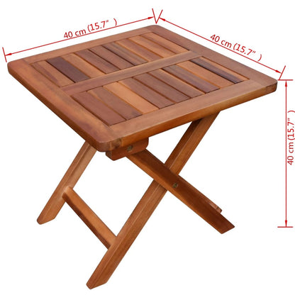 Sun Lounger And Table | Brown | Solid acacia wood | Standard | Foldable
