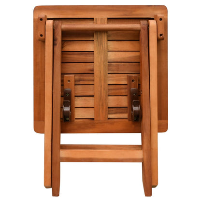 Sun Lounger And Table | Brown | Solid acacia wood | Standard | Foldable