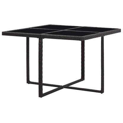 Patio Furniture | Black | Steel, PE Rattan, Glass, Polyester