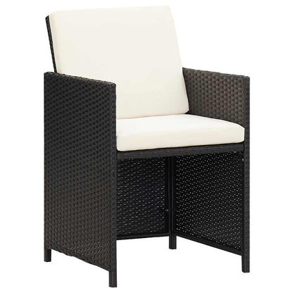 Patio Furniture | Black | Steel, PE Rattan, Glass, Polyester