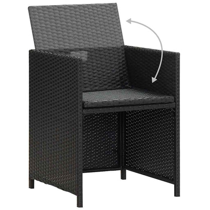 Patio Furniture | Black | Steel, PE Rattan, Glass, Polyester