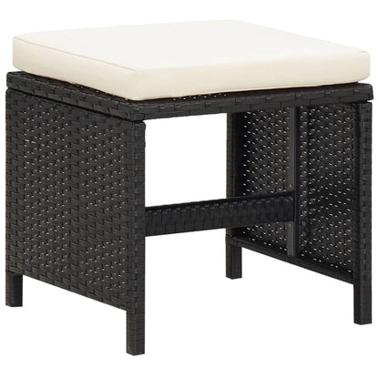 Patio Furniture | Black | Steel, PE Rattan, Glass, Polyester