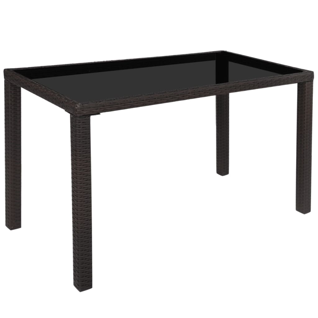 Patio Furniture | Brown | Steel, PE Rattan, Glass, Polyester | Medium