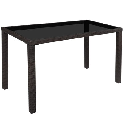 Patio Furniture | Brown | Steel, PE Rattan, Glass, Polyester | Medium