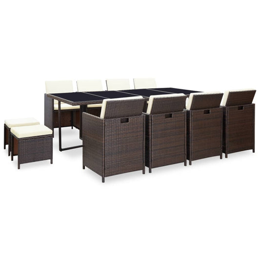 Patio Furniture | Rattan Brown, Cream White Cushions