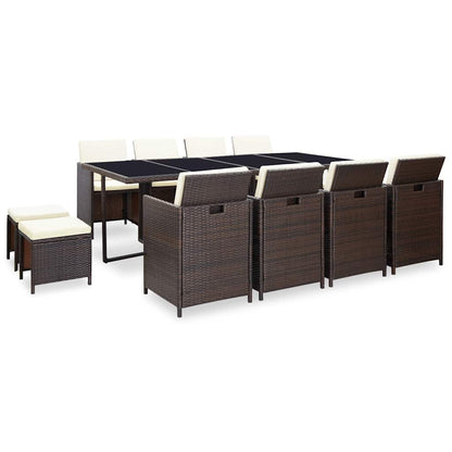 Patio Furniture | Rattan Brown, Cream White Cushions