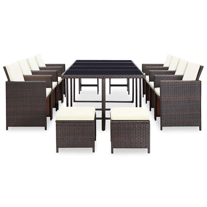 Patio Furniture | Rattan Brown, Cream White Cushions