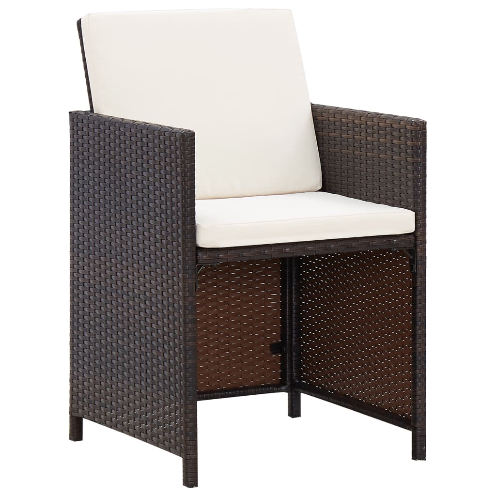 Patio Furniture | Rattan Brown, Cream White Cushions