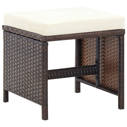 Patio Furniture | Rattan Brown, Cream White Cushions