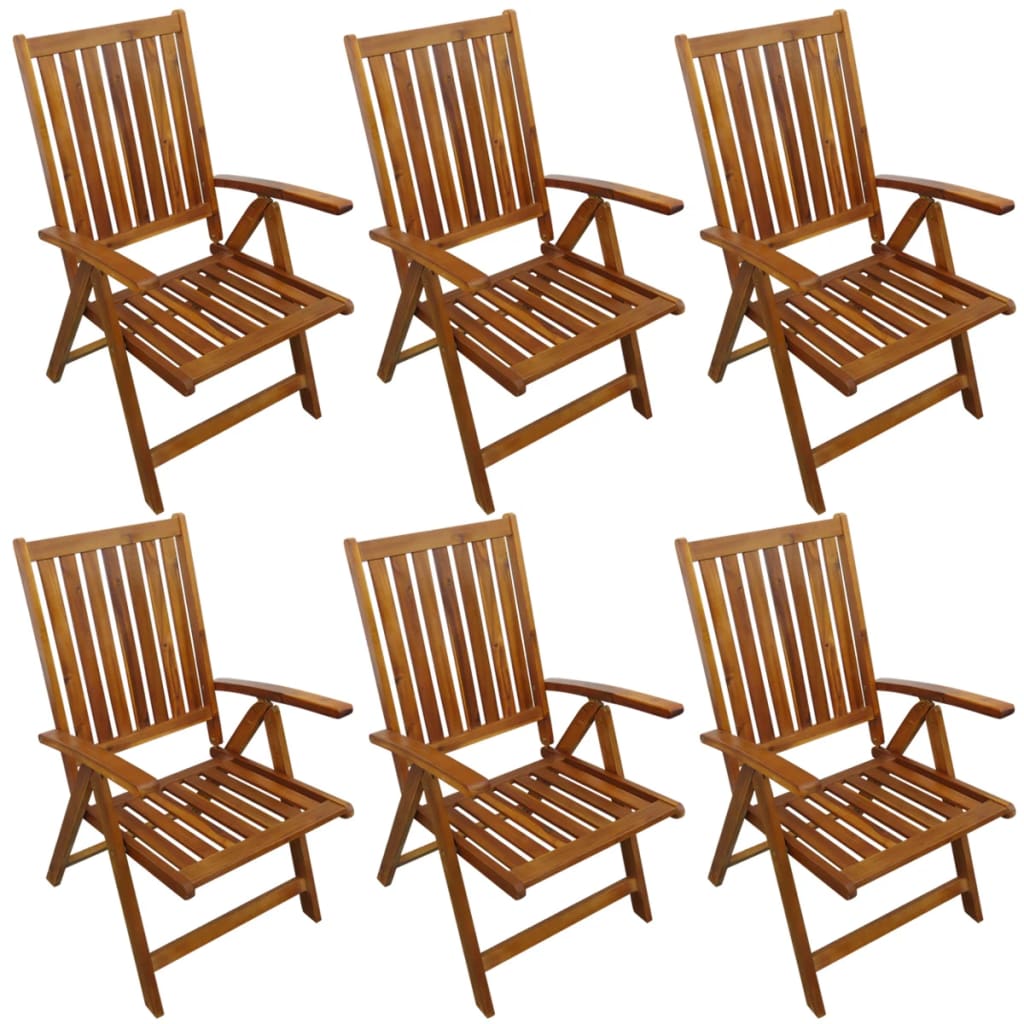 Outdoor Dining Set | Brown | Solid Acacia Wood | Medium | Foldable