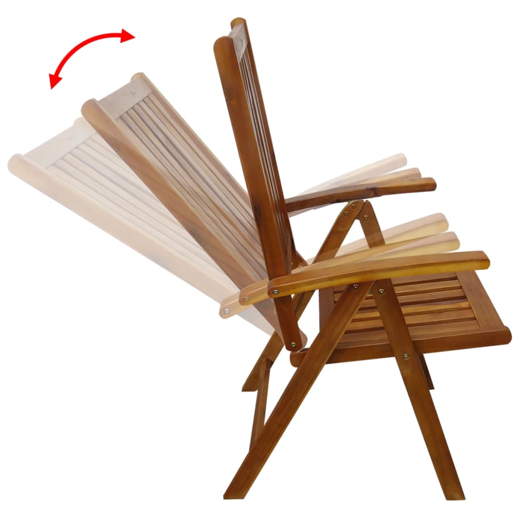 Outdoor Dining Set | Brown | Solid Acacia Wood | Medium | Foldable