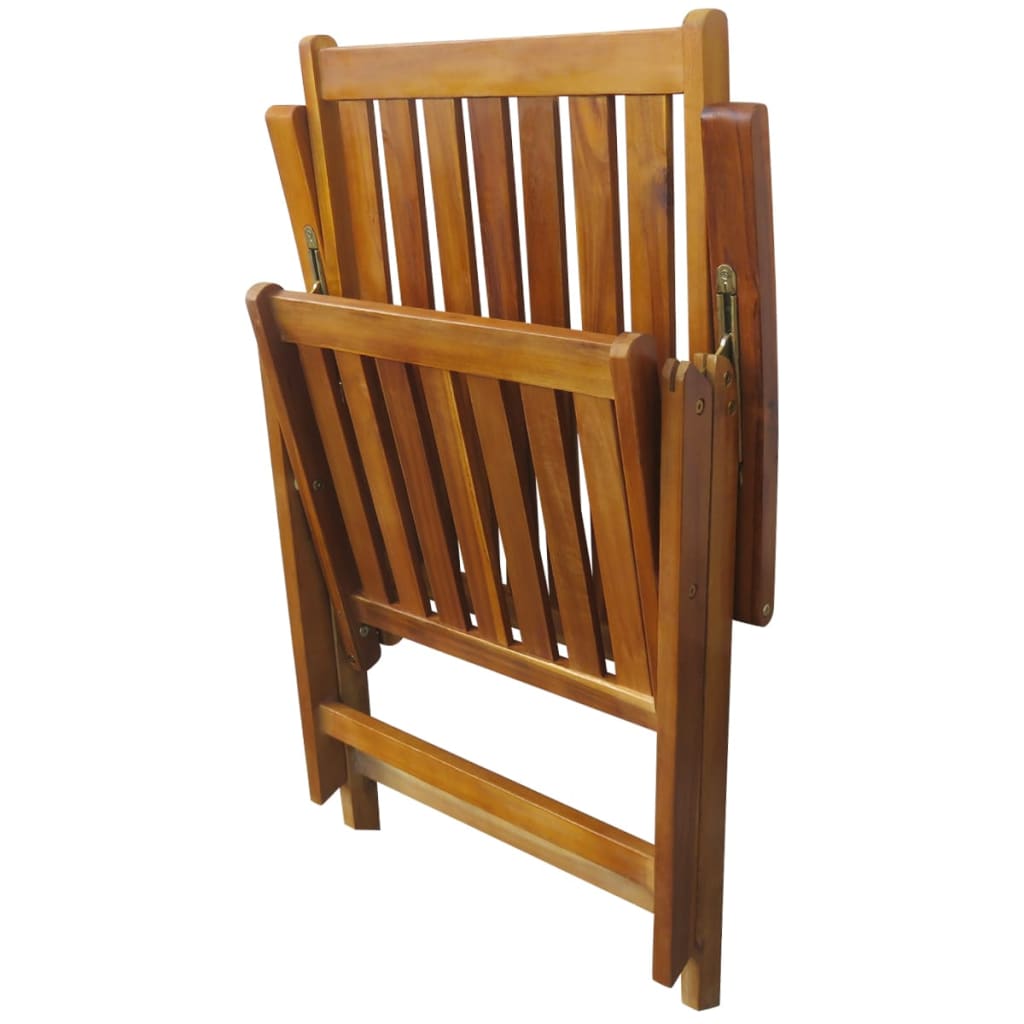 Outdoor Dining Set | Brown | Solid Acacia Wood | Medium | Foldable