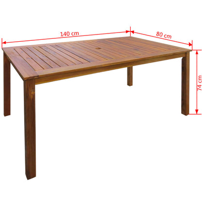 Outdoor Dining Set | Brown | Solid Acacia Wood | Medium | Foldable