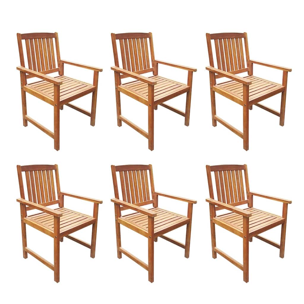 42623 vidaXL 7 Piece Outdoor Dining Set Solid Acacia Wood