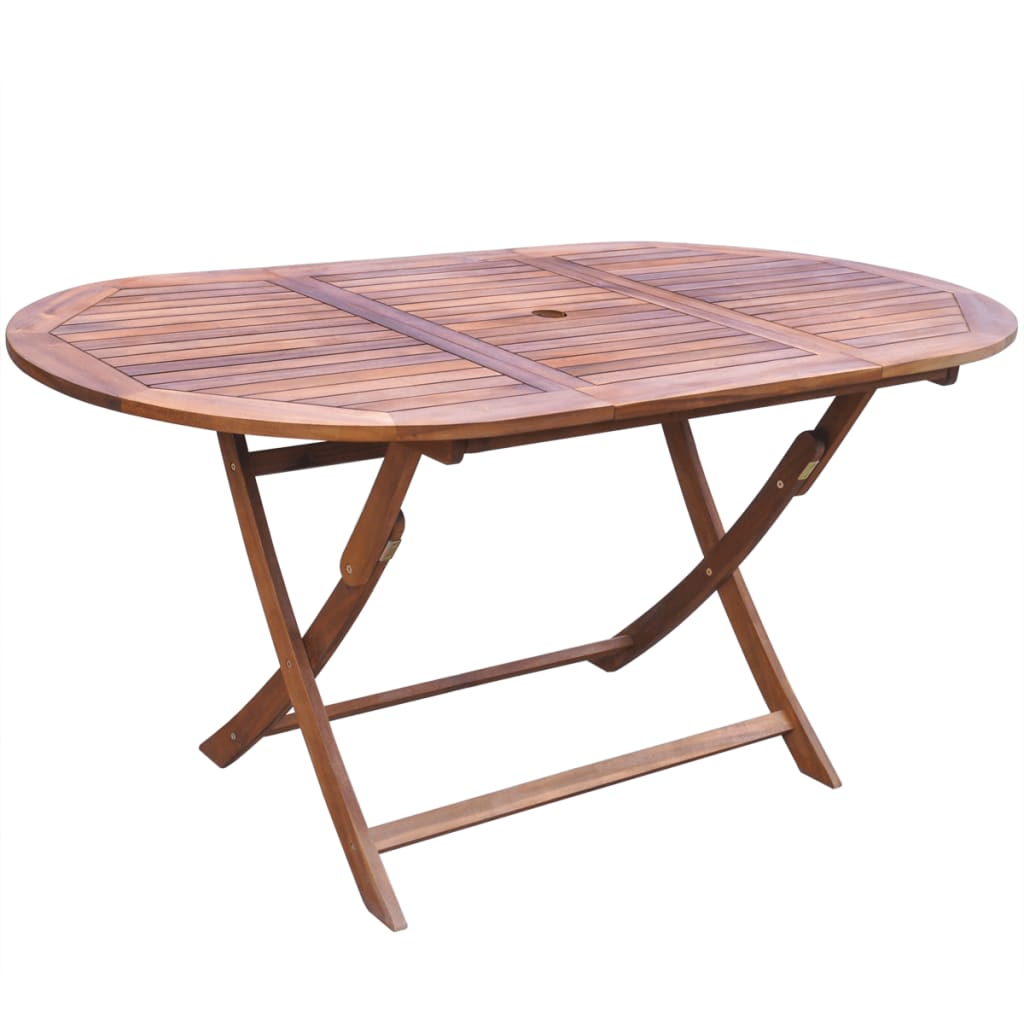 Garden Furniture Set | Brown | Acacia wood | 9 piece set | Foldable
