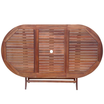 Garden Furniture Set | Brown | Acacia wood | 9 piece set | Foldable