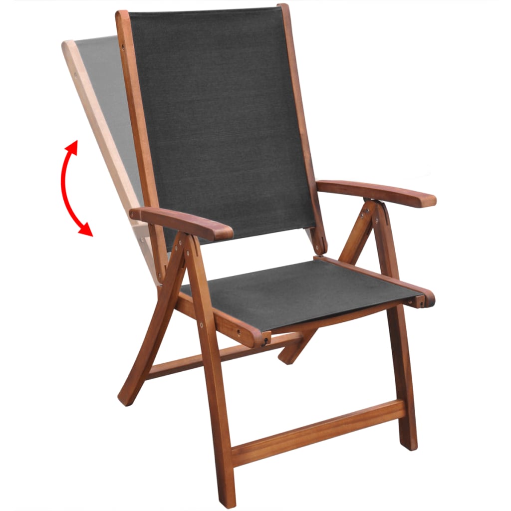 Garden Furniture Set | Brown | Acacia wood | 9 piece set | Foldable