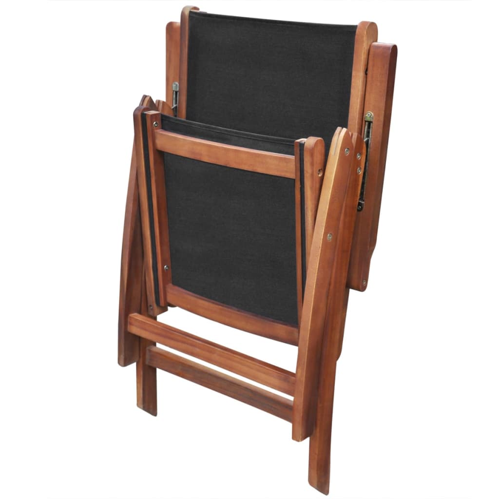 Garden Furniture Set | Brown | Acacia wood | 9 piece set | Foldable
