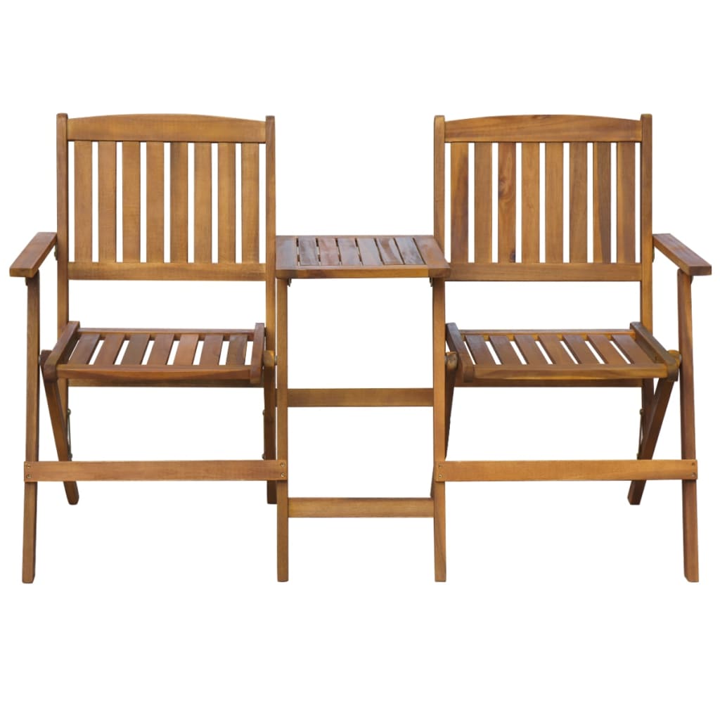 Folding Garden Bench | Brown | Solid acacia wood | Medium | Foldable