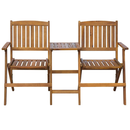 Folding Garden Bench | Brown | Solid acacia wood | Medium | Foldable